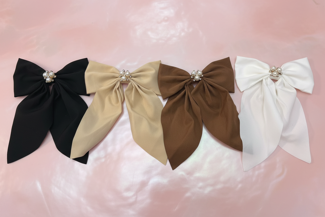 RHINESTONE BOW set of 4