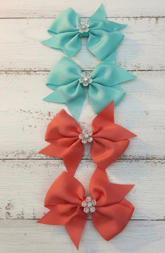 TEAL& PEACH Set of 4