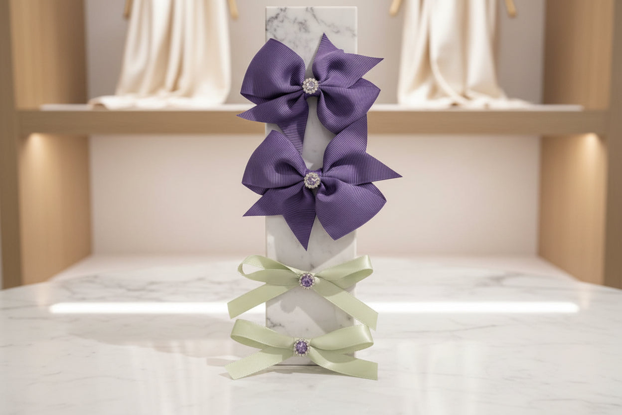 PURPLE & BLACK set of 8