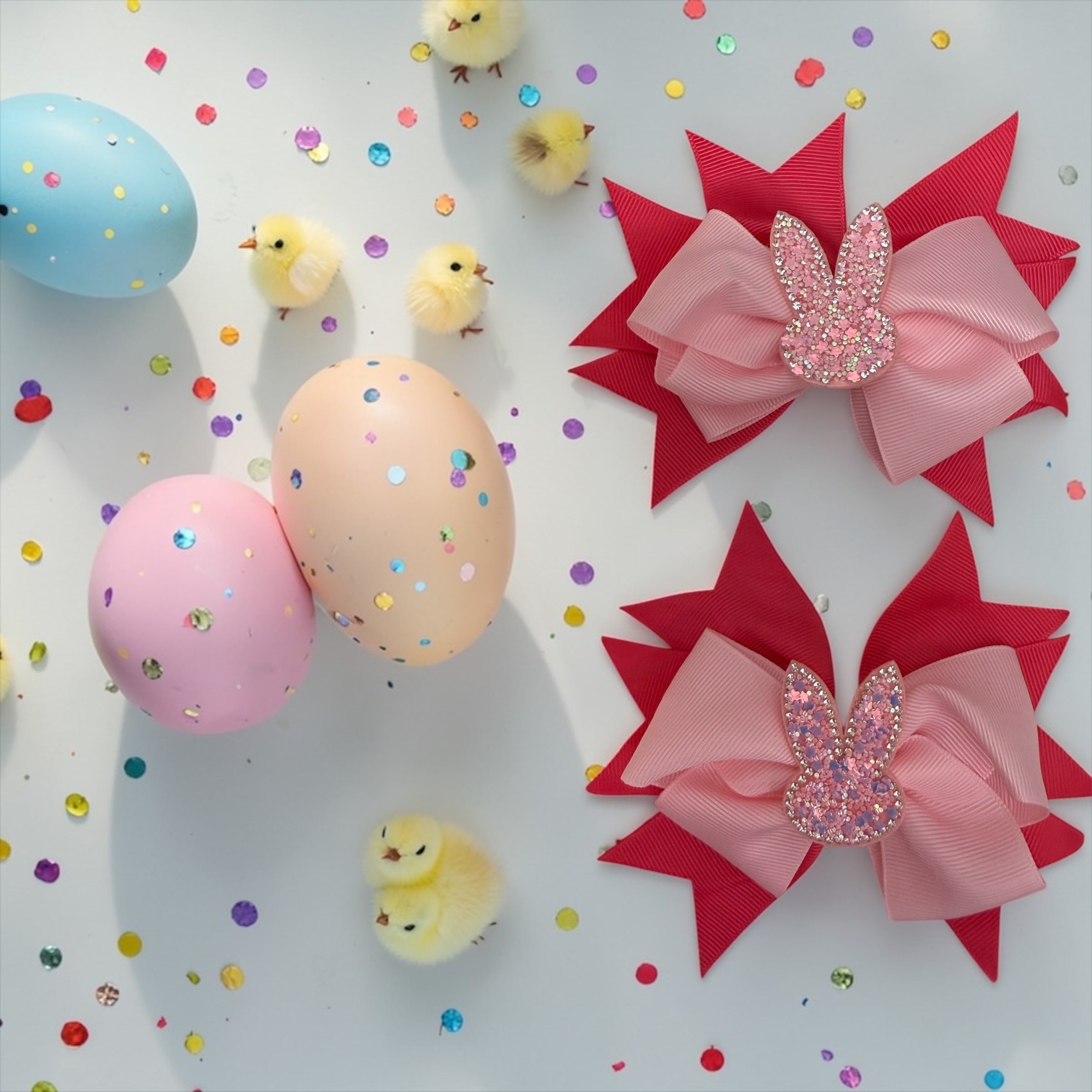 EASTER HAIR BOWS set of 4