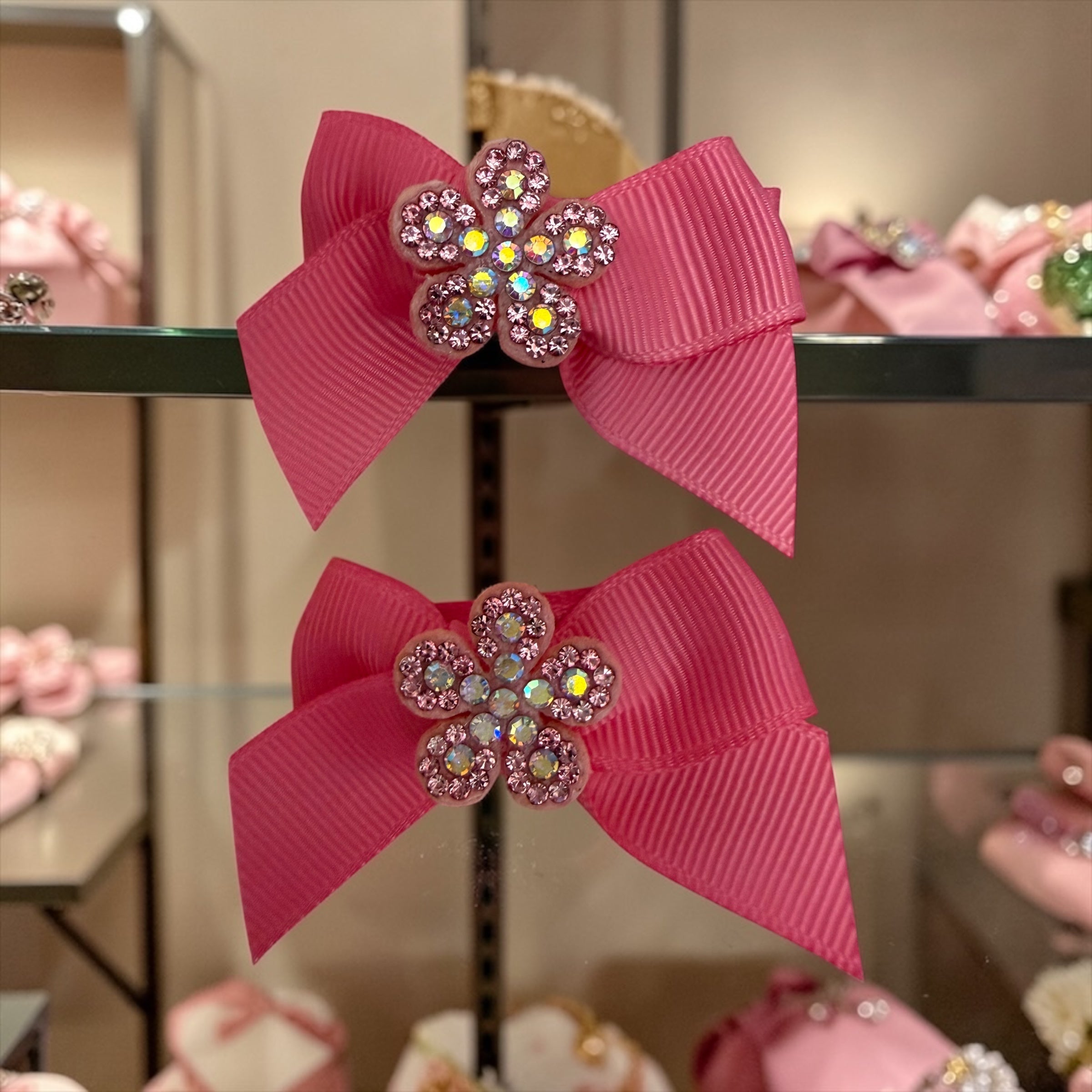 EASTER SPARK BOWS set of 8 (pink &blue)